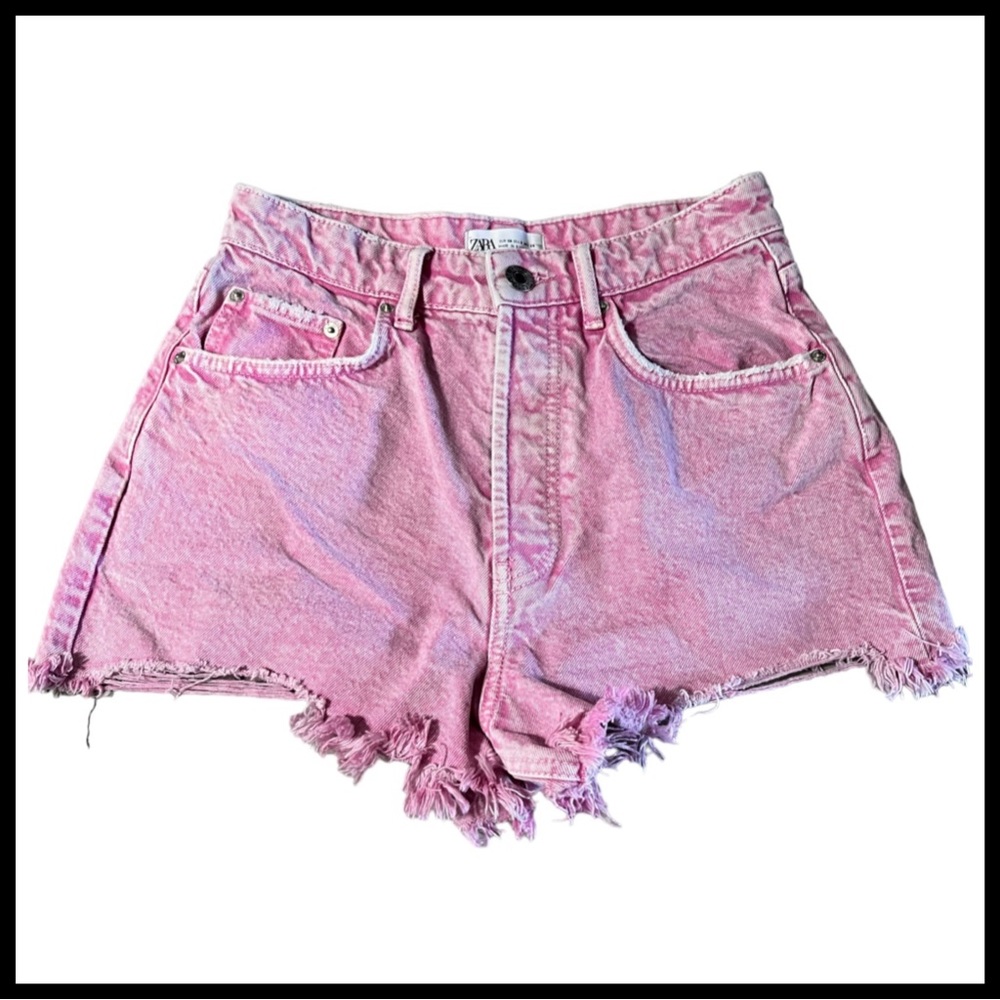 ZARA High Rise Jean Short - Picture 1 of 6